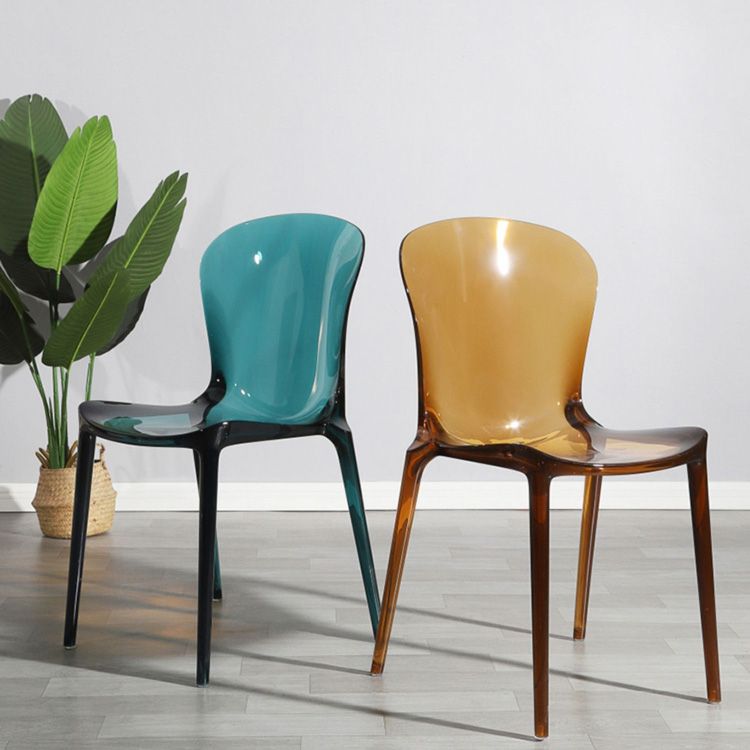 Contemporary Kitchen Dining Side Chair Plastic Parsons Chairs