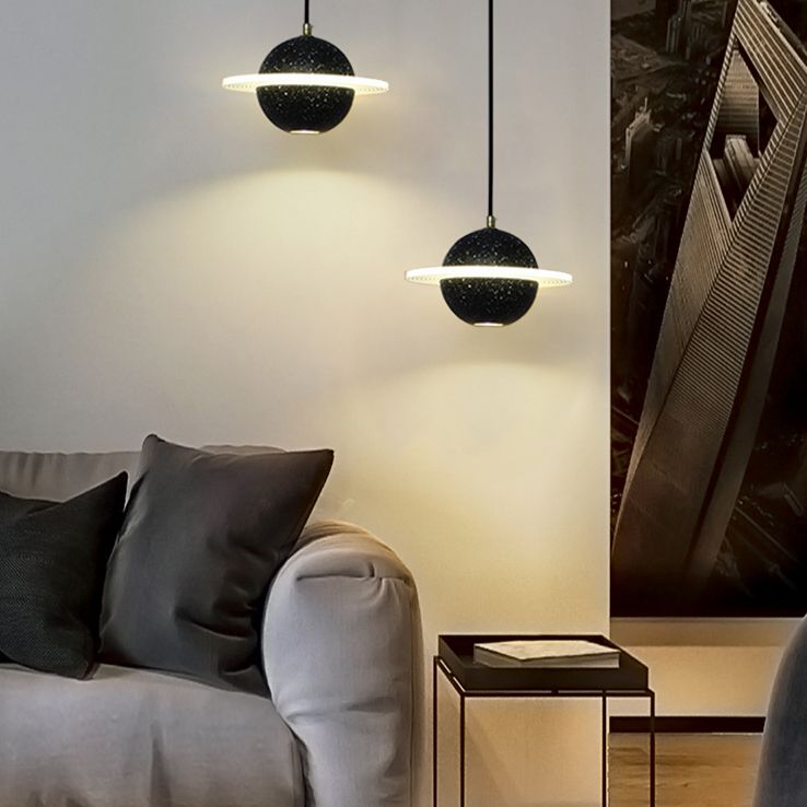 Global Stone Suspension Pendant Light Noordse stijl LED Pendant Light Kit voor slaapkamer