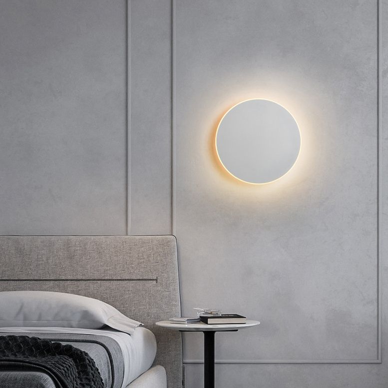 Round Disc Wall Light Sconces Modern Minimalist Style Acrylic 1 Light Sconces