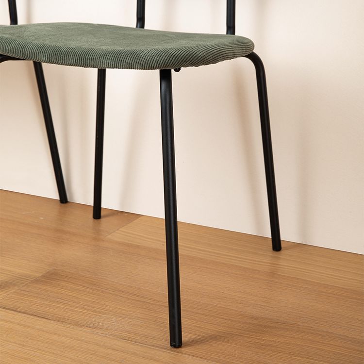 Chaises latérales de salle à manger en métal, Style Glam, chaise latérale à dossier ouvert pour usage domestique