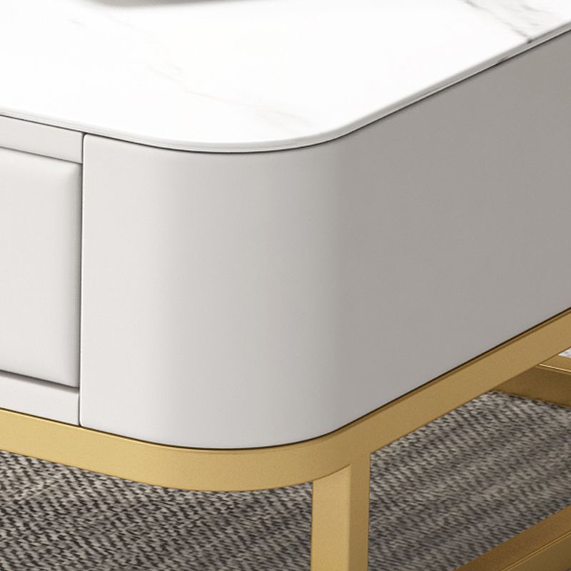 Square Coffee Table Frame Glass Top Coffee Table with Metal Legs