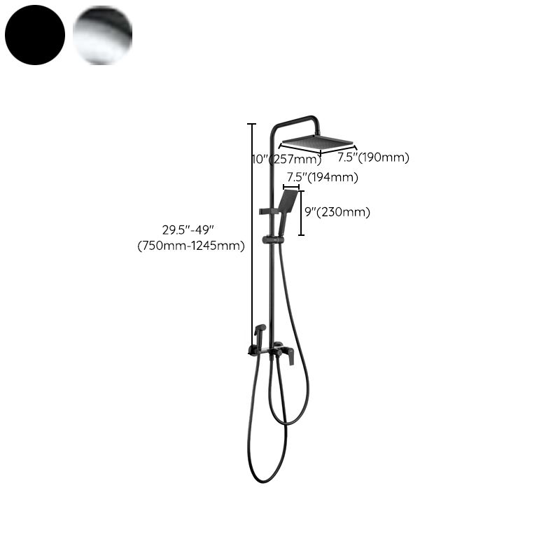 Wall Mounted Shower System Contemporary Adjustable Shower Head Combo