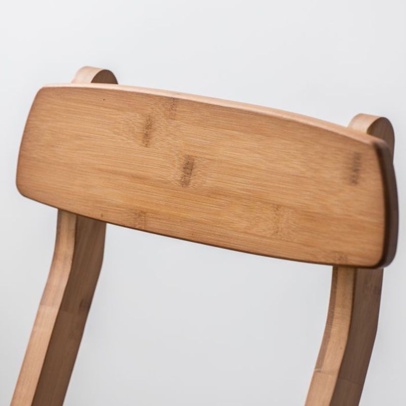 Contemporary Folding Stool Restaurant Bamboo Footrest Barstool