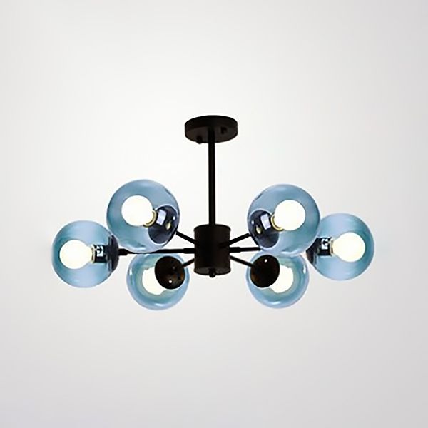 Globe Chandelier Light Fixture Modern Glass Pendant Lighting for Restaurant
