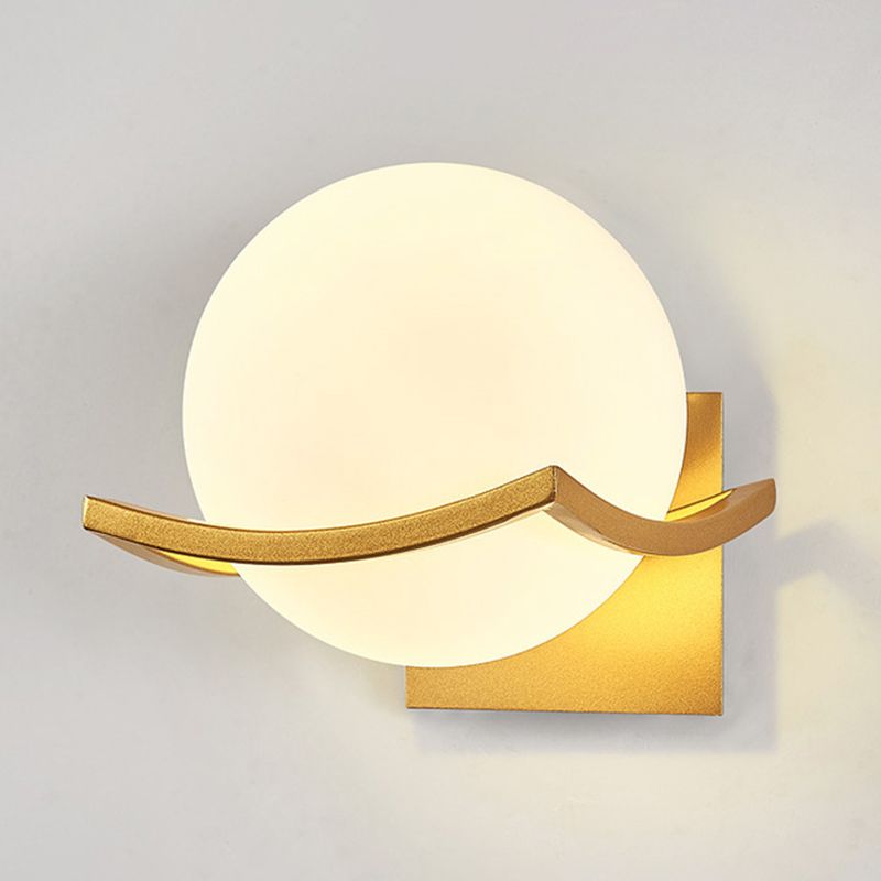 Lámparas de pared de bola de estilo minimalista moderno lámparas de pared de vaso para sala de estar