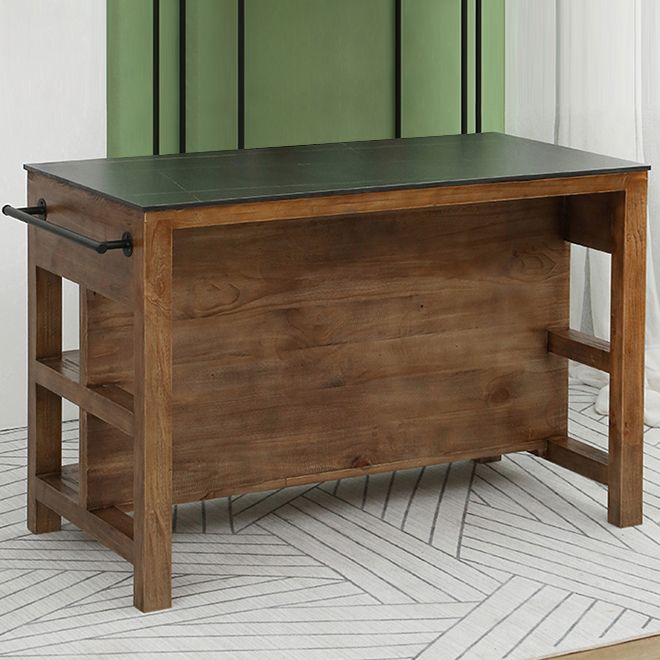 Modern Stationary Kitchen Island table Wood Kitchen Island table