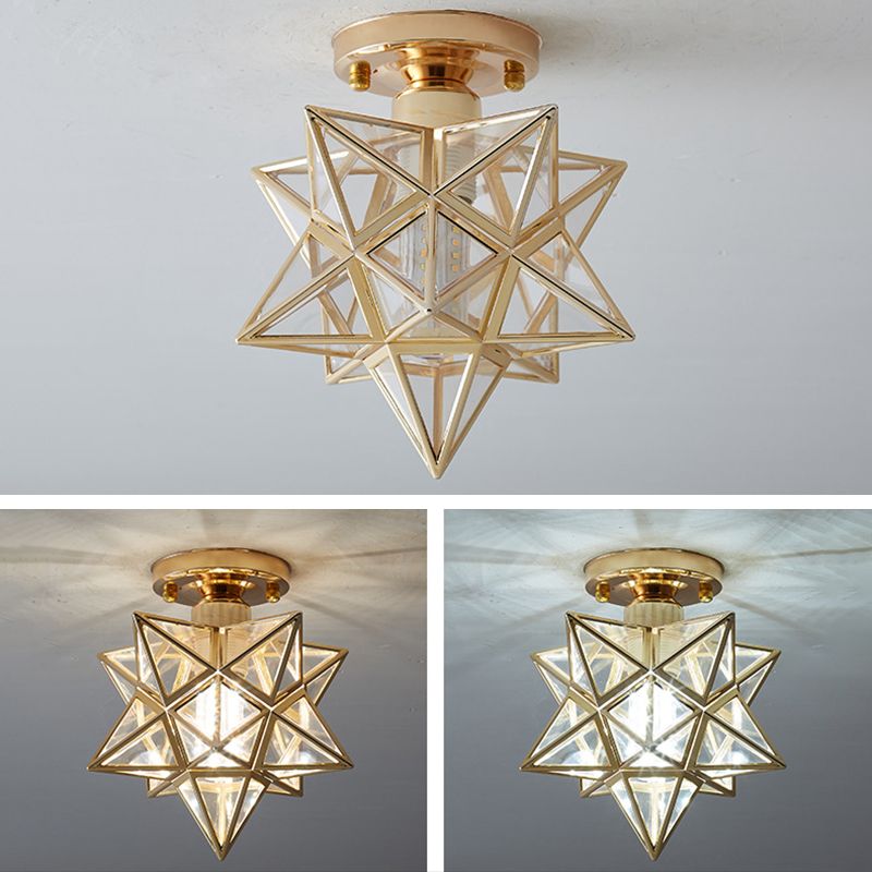 Ster Semi Inbouw Plafondlamp Modern Metaal 1 Licht Semi Inbouw