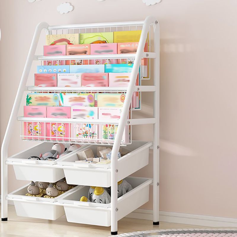 Metal Closed Back Standard Bookshelf Shelves Included Bookcase for Study Room