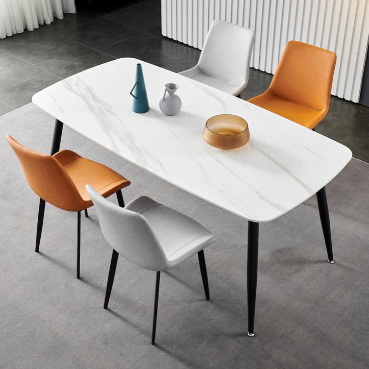 Industrial Style Metal Chairs Set Solid Back Side Kitchen Dining Room Chair