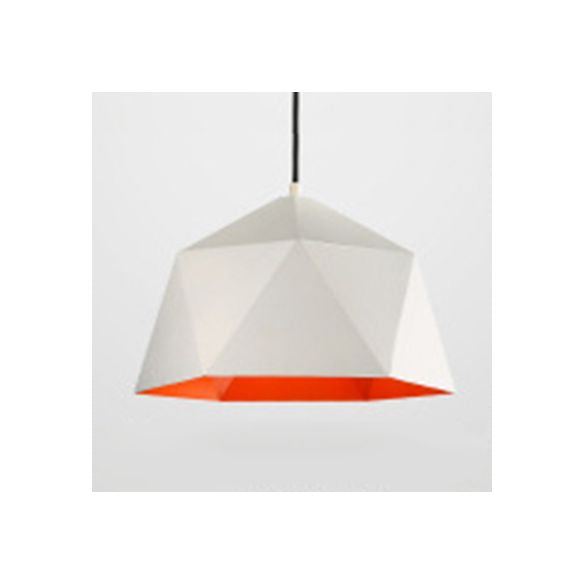 Modern Facet Bowl Hanging Light Metal Single Light Suspension Light for Library Bedroom