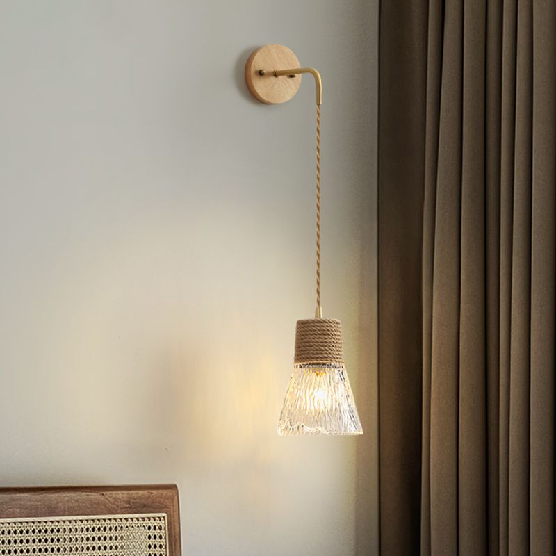 Modern Wooden Wall Light Sconce Simple Wall Light Fixture for Bedroom
