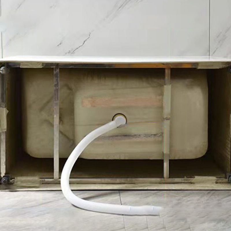 Modern Acrylic Rectangular Soaking Bathtub 26.77" Tall White Bathtub