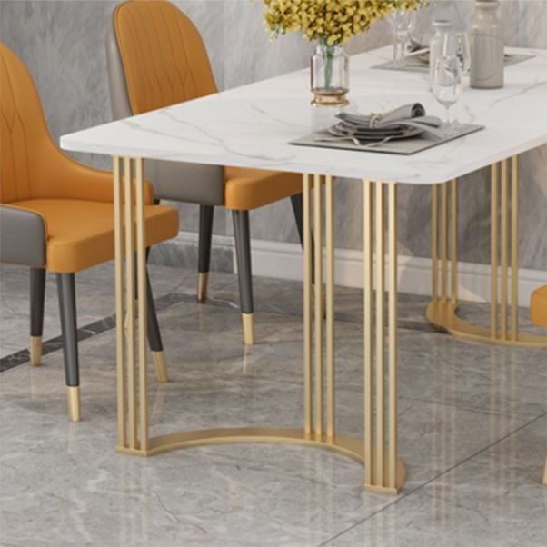 Stone Top Dining Set 1/2/5/6 Pcs Modern Dining Chairs with Upholstered