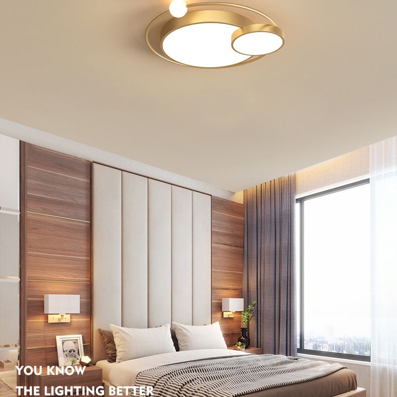 Scandinavische stijl slaapkamer LED-verlichtingsarmatuur 3-lichts creatieve ronde huis decoratieve plafondlamp