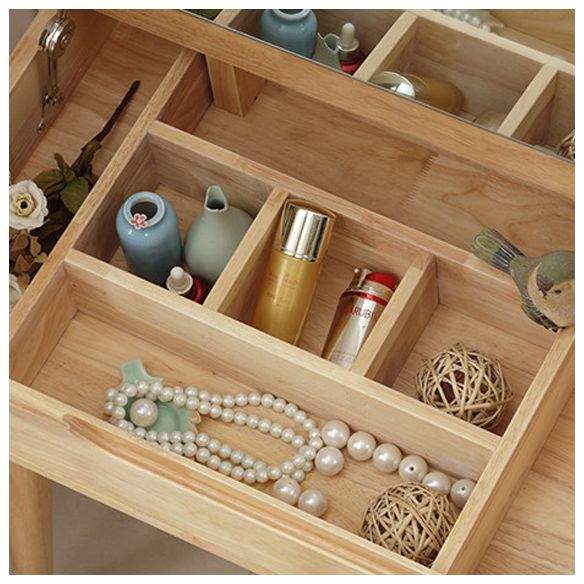Contemporary Solid Wood Make -up Tables Vanity with 1 Drawer