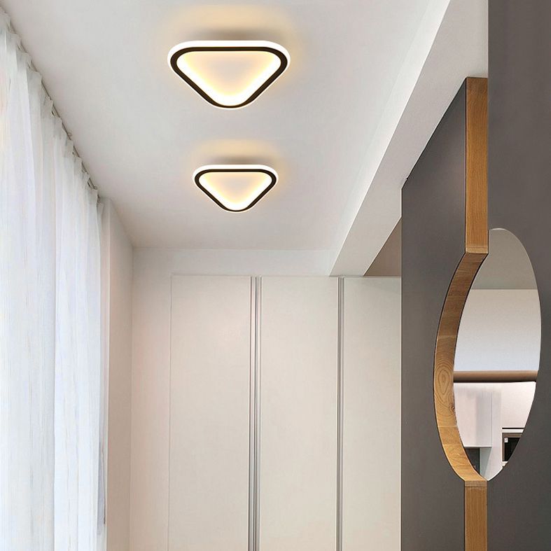 Dispositivo de techo de LED geométrico sencillo de iluminación de montaje de descarga de metal conciso para el corredor de pasillo