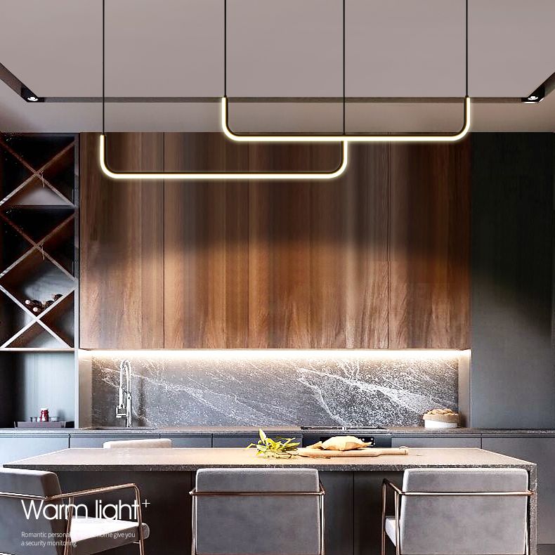 Overlapping Island Pendant Lights Ultra-Contemporary Acrylic Island Pendant Lights for Restaurant