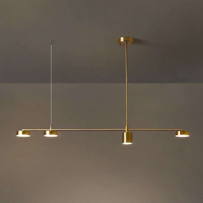 4/5-Light Modernism Golden Ceiling Light Metal Unique Kitchen Island Lighting