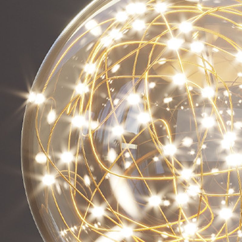 Round Shape Glass Wall Light Modern Style 2 Lights Wall Mount Light