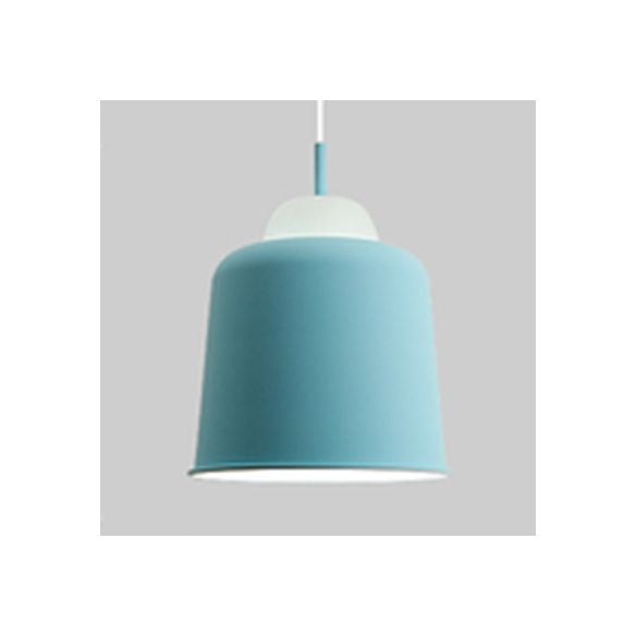 Lámpara colgante de tazas de tazas de tazón de tela 1 cabeza de macarrón altura loft altura de colgación ajustable