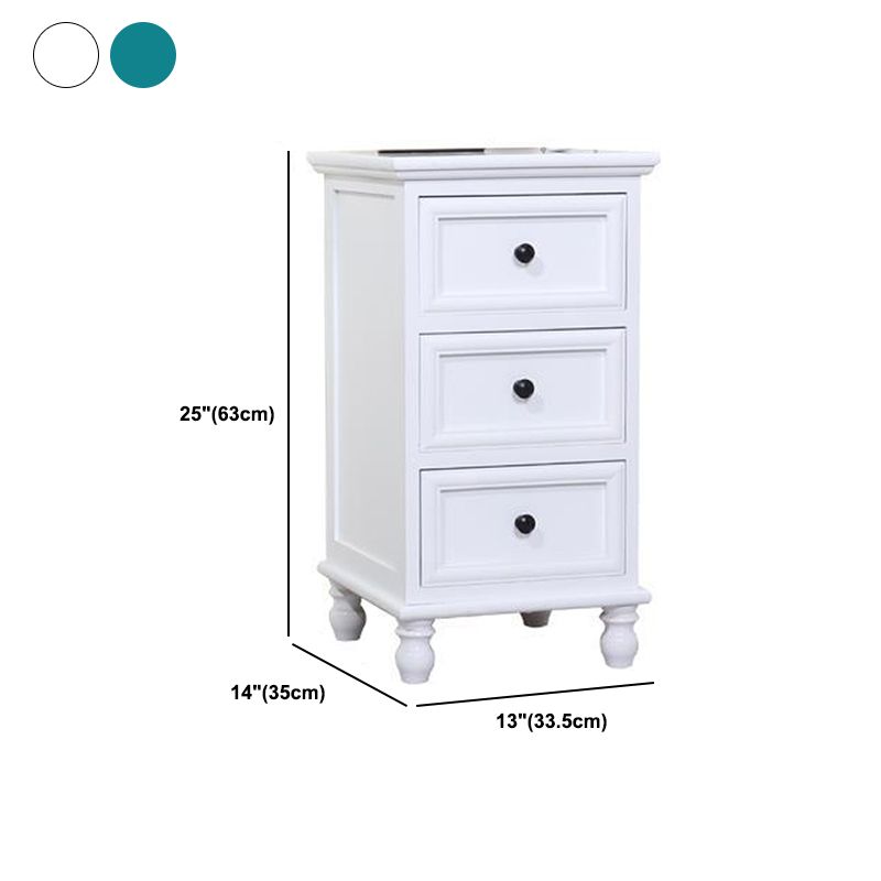 Solid Wood Accent Chest with Drawers 13.77" Wide Chest with Bun Feet