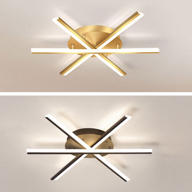 Simplicity Style Household LED Lamp Linear Flush Mount Ceiling Light for Living Room