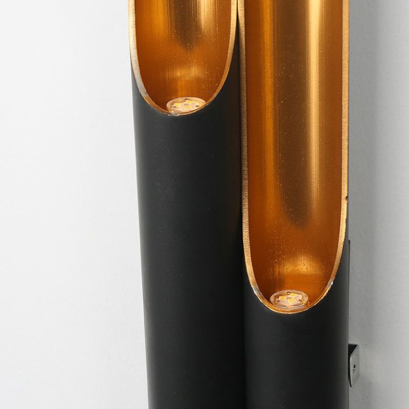 Tube metalen wandlamp Licht Minimalistisch stijl Black Wall Mounted Light Fixture