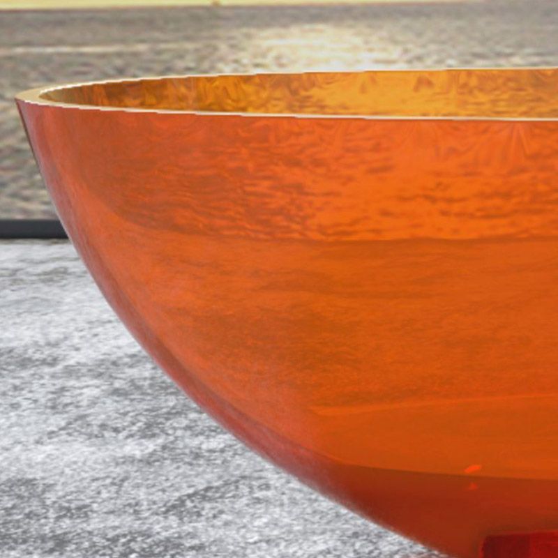 Modern Ellipse Bathtub Acrylic Freestand Soaking Bathtub with Drain Bath Tub