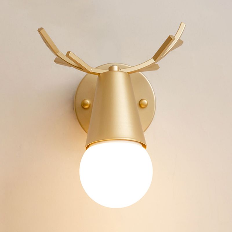 Modern Metal Wall Sconce Antler Shape Wall Light for Bedroom