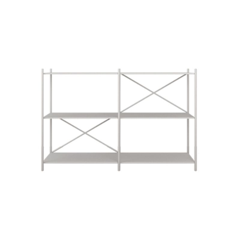 Minimalist Metal Open Etagere Bookcase with Rectangular Shelves