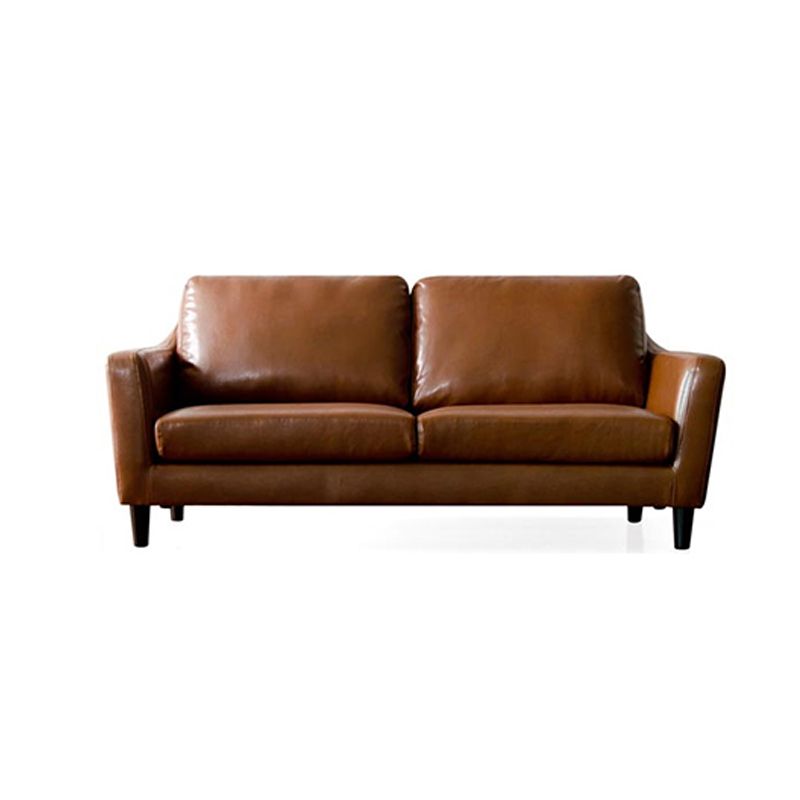 Mid-century Faux Leather Sofa 33.46" Wide Sofa for Living Room