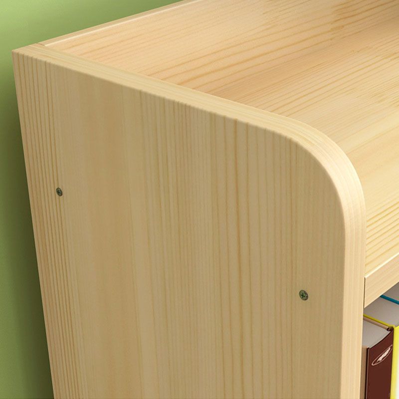 9.4" W Modern Wood Bookcase with Rectangular Shelves Bookshelf for Living Room