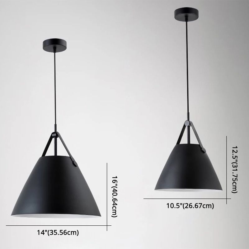 Metal Conical Suspension Pendant Minimalist Style Pendant Ceiling Light for Living Room