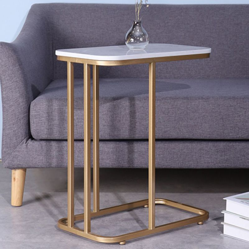 19.7" W Modern End Table Rectangular Slate C Sofa Side Table