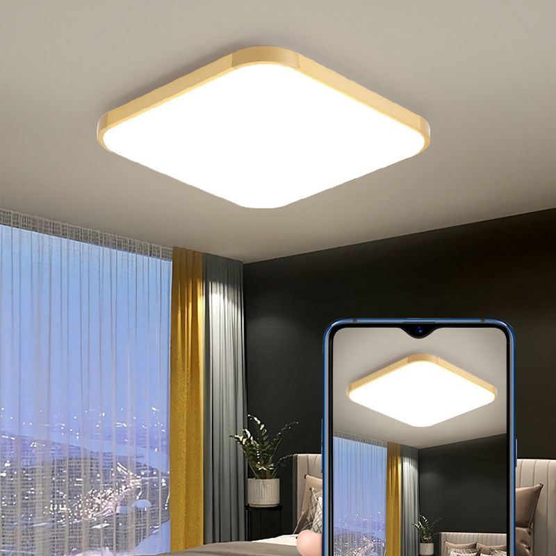 Plafonnier LED en forme de géométrie, moderne, en aluminium, 1 lumière, montage encastré, pour chambre à coucher, étude