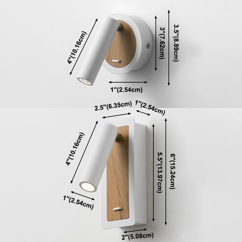 Estilo moderno Simple Black & White All Sponce Light con sombra acrílica para el dormitorio