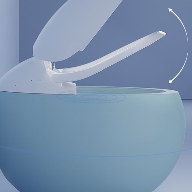 Contemporary Antimicrobial Floor Standing Bidet Round White Vitreous China Bidets