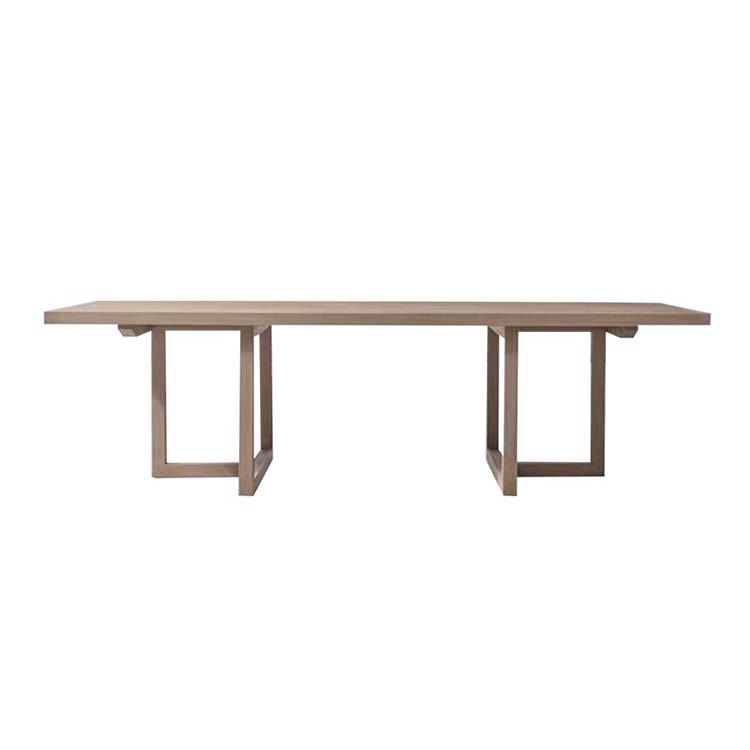 Farmhouse Rectangle Balcony Table Solid Wood Accent Table for Patio
