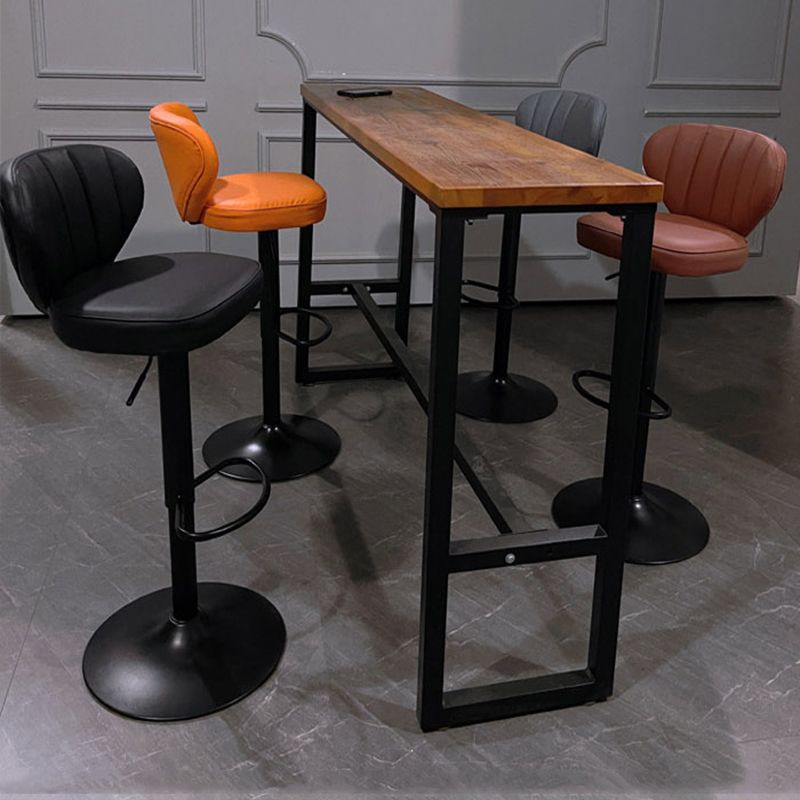 Contemporary Faux Leather Counter Stool Fabric Cushion in Matte Finish for Home