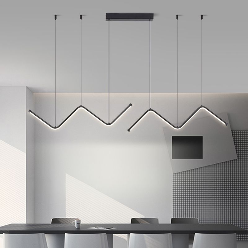 2 Light Linear Island Lights Contemporary Metal Island Lighting Ideas