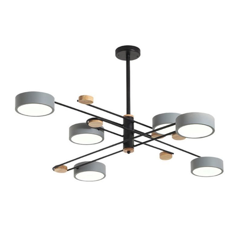 Nordic Starburst Chandelier Lighting Fixture Metal Living Room LED Ceiling Chandelier