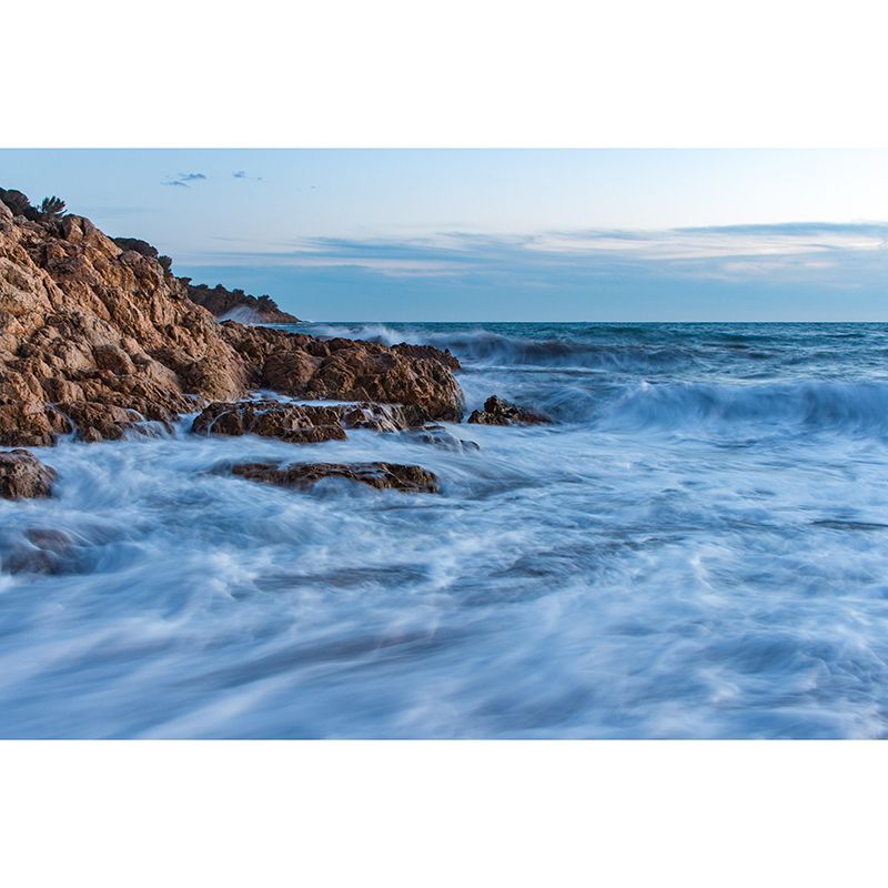 Beautiful Sea Mural Decal Decorative Modern Style Moisture Resistant for Sitting Room