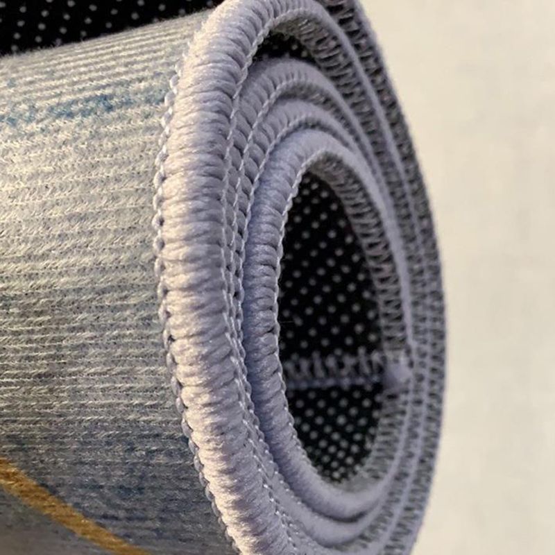 Gray Modern Rug Polyester Graphic Rug Stain Resistant Rug for Home Decor