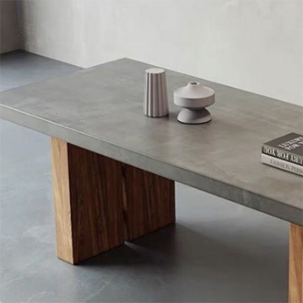 Contemporary Style Rectangle Solid Wood Dining Table with Chairs
