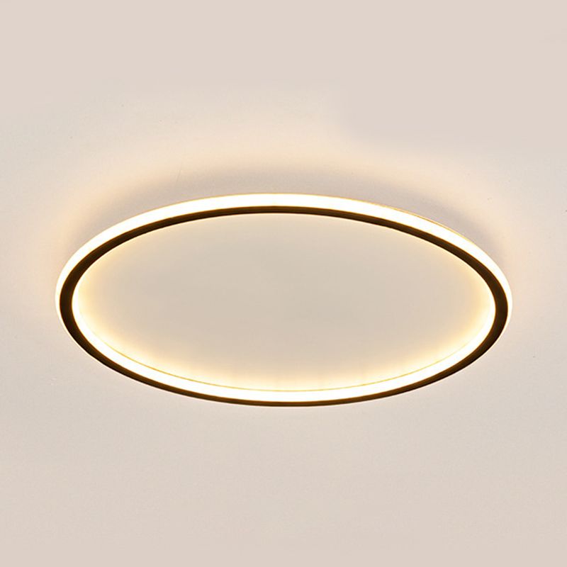 Plafonnier circulaire en métal, LED de style simple, proche du plafonnier