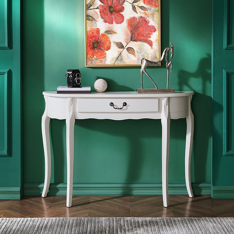 Freeform Console Table Wood Console Table with Single Drawer