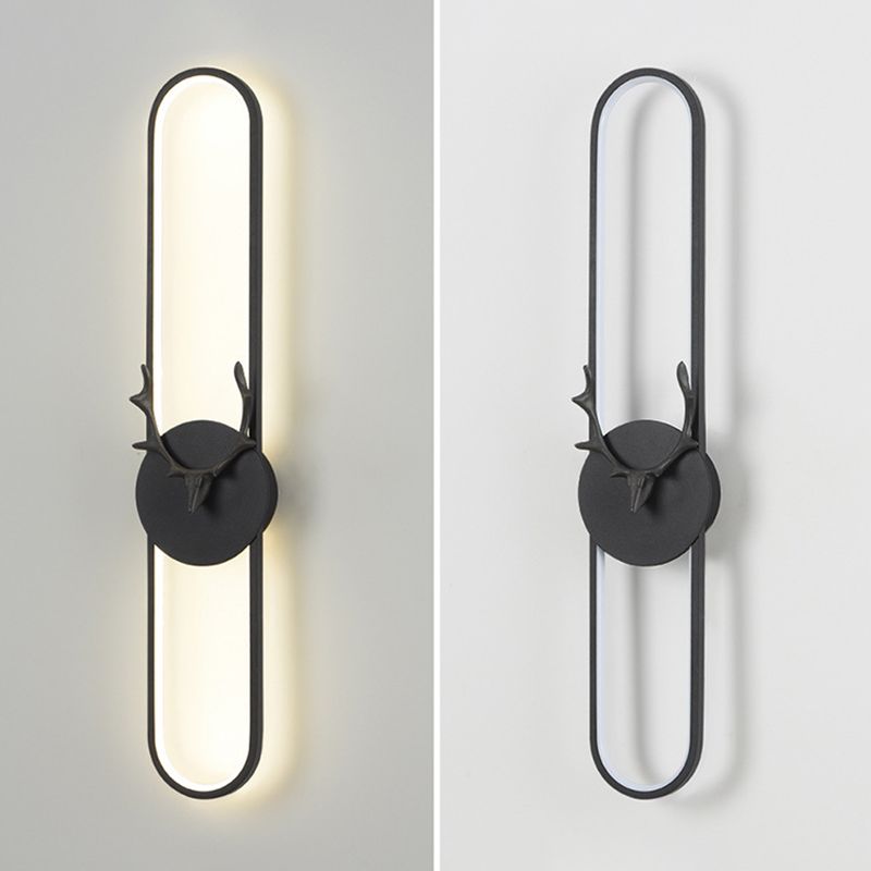 1-Light Linear Sconce Light Fixture Modern Metal Wall Light for Bedroom