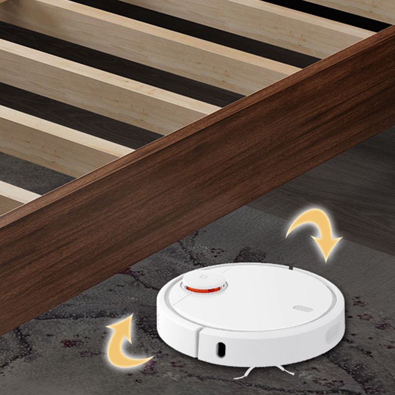 42.5" Traditional Solid Wood Bed, Low Profile Bed in Ash Walnut