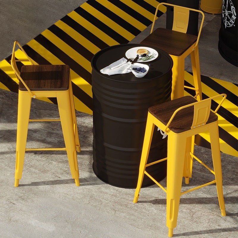 1/2/4 Pieces Industrial Bar Stool and Table Set Metal Bar Table Set