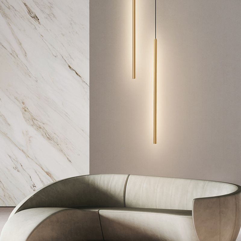 Lumières suspendues linéaires Symiss à montage suspendu en métal moderne pour chambre à coucher